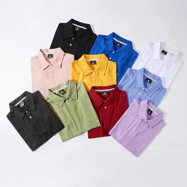 Polo Casual di alta qualità abbigliamento uomo 100% cotone ricamato personalizza abbigliamento Fit Polo da Golf ad asciugatura rapida