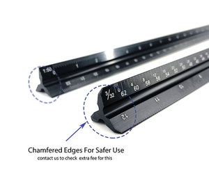 6'' 12'' Aluminum Triangular Measuring Scale Ruler for Blueprint Students <strong>Architects</strong> Draftsman Engineer - Product Image 2