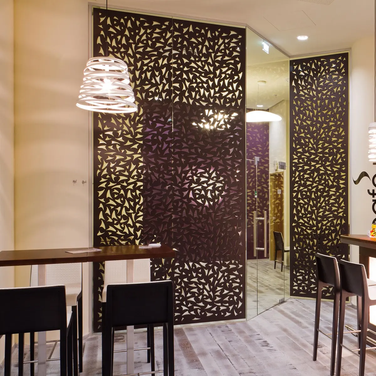 Divisorio per soggiorno in alluminio design divisorio per pareti decorativo per interni pannelli metallici divisorio per ambienti