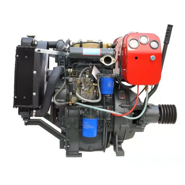 hot sale more powerful stationary diesel engine with pulley belt clutch for rice huller polisher rice mill stone-crusher