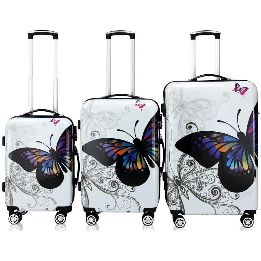 personalisiert bedruckt Butterfly Gepäckbezug mit Reißverschluss und Hardside-Griff passend 20-28 Zoll