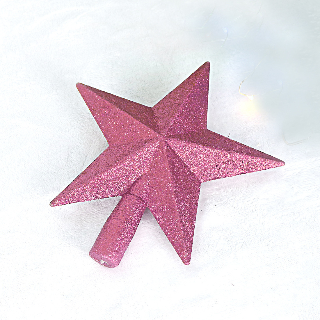 Glitter pink tree top star