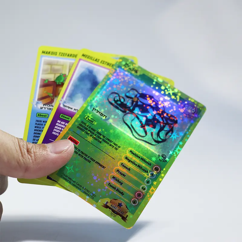 Cartões de coleção holográfica Com Folha Saco Embalagem Trading Card Para E Alta Qualidade Kids Card Games