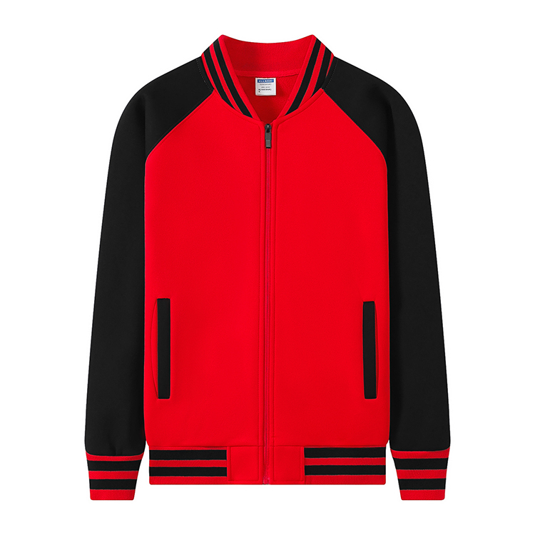 Rouge + manches noires