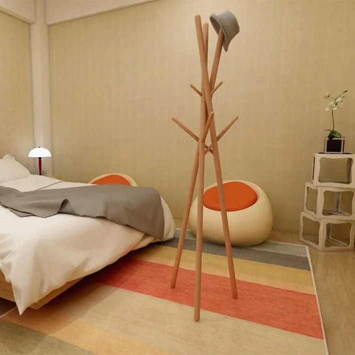 Bambus Kleider ständer Multifunktions-Garderobe Design Ins Wohnzimmer Schlafzimmer Haken Holz Modern Perch eron Porte Manteau 7-15 Tage