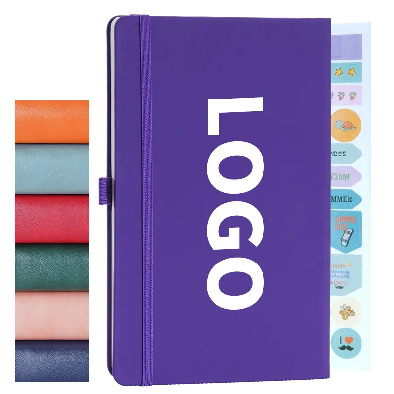 Özel logo iş ucuz promosyon Pu şükran günlük defteri planlayıcısı deri gündem kapak notebook ile kaliteli