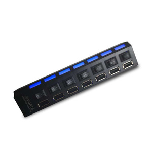 Горячий USB концентратор 2,0 разветвитель Multi USB 2,0 концентратор USB 7 порт мультипорт Hab аксессуары для ПК с адаптером питания для компьютера - Product Image 3