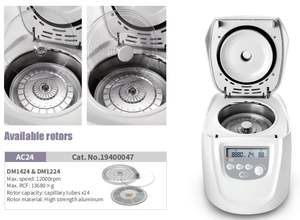미니 Dragonlab DM1424 모세관 원심 분리기 단시간 작동 기능 200-12000 rpm 원심 분리기 모세관 24 튜브 원심 분리기 - Product Image 3
