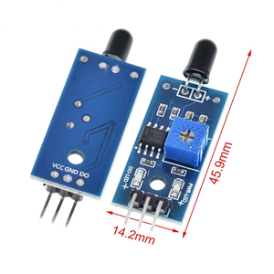 LM393 3-poliges IR-Flammen erkennungs sensor modul Brandmelder-Infrarot-Empfänger modul - Product Image 5