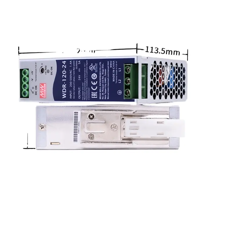 Meanwell WDR-120-12 12V 10a Mw 120W Enkele Output Industriële Din Rail Voeding
