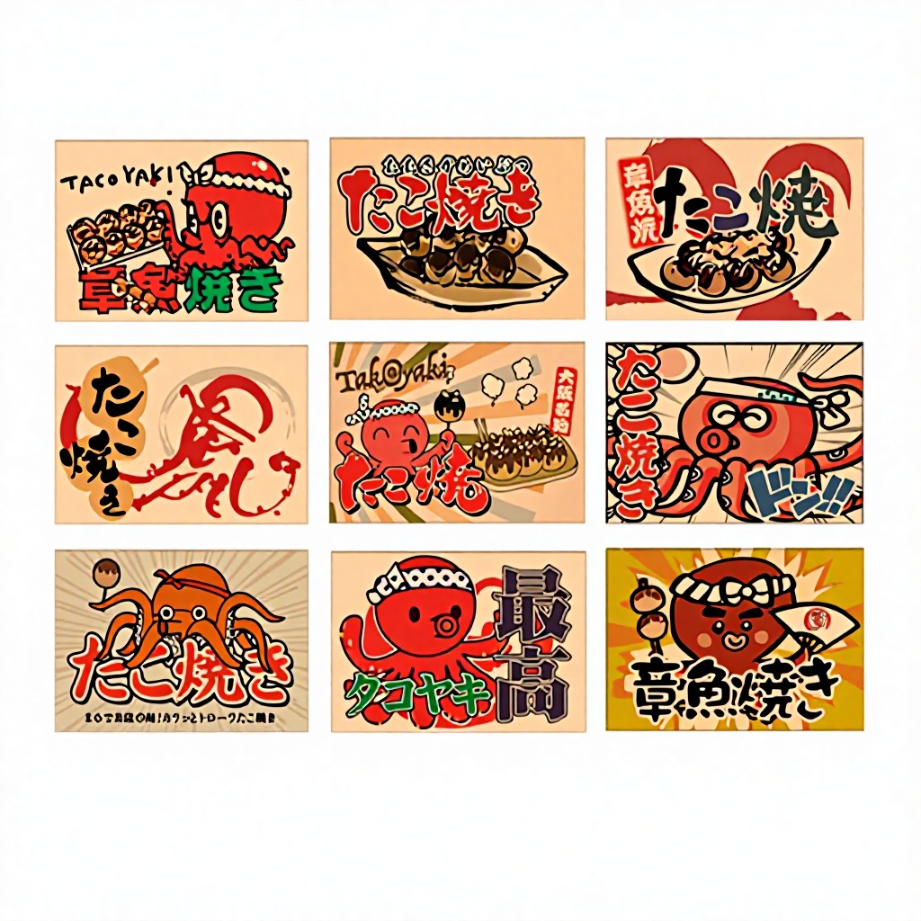 N12 Ensemble de 9 pièces de papier kraft épais brûlé de poulpe