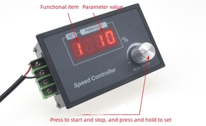 DC6V-60VスマートPWMDCモータースピードコントローラーエンコーダーノブ周波数設定可能ソフトスタートブラッシュドモーターコントローラー - Product Image 6