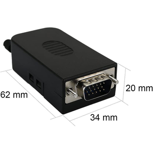 Conector de D-SUB DB15, conector macho de 15 pines a Terminal, placa de conexión de 3 filas, macho de VGA DR15 con funda - Product Image 6