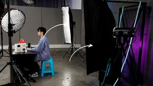 Juego de luces de transmisión en vivo 200W 300W Luz de video LED con softbox y soporte de trípode para transmisión de productos digitales - Product Image 6