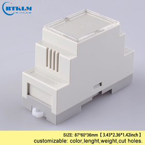 Din Rail Enclosure Control <strong>Box</strong> PLC Industrial <strong>Box</strong> Din Rail Plastic case Diy Abs Junction <strong>Box</strong> Electronics Casing 87*60*36mm - Product Image 3