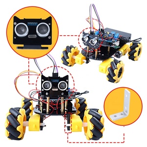 intelligentes fahrzeug-fahrgestell mechanum radstütze plattenerkennung diy-kit omnidirectional rad roboter 4wd-antrieb geeignet für arduino