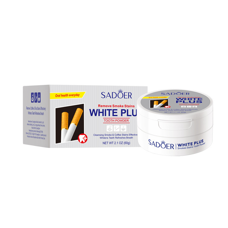 60 g de poudre dentaire blanche et fumée