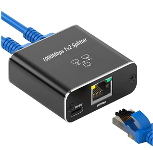 Factory Price <strong>Ethernet</strong> Splitter 1 To 2 High Speed 1000mbps Rj45 <strong>Ethernet</strong> Splitter Adapter Network Extension Connector Adapter Pc - Product Image 1