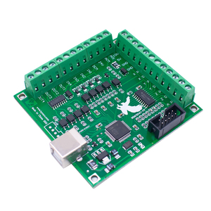 WGZX Mach3 Driven Motion Control Card Kit 4 Axis USB <strong>Controller</strong> 100Khz Breakout Board Compatible with WinXP Win7