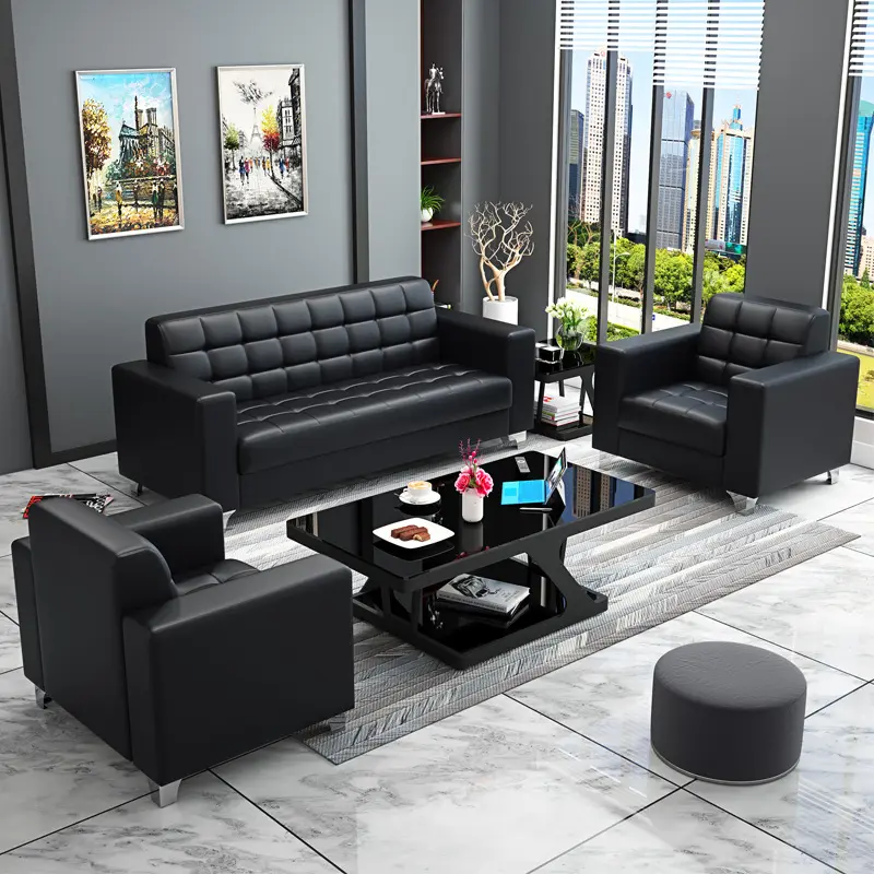 Kantoormeubilair Gast Executive Kantoor Sofa Set Meubels Moderne Receptie Bezoeker Kantoor Europese Stijl Sectionele Sofa Modulair