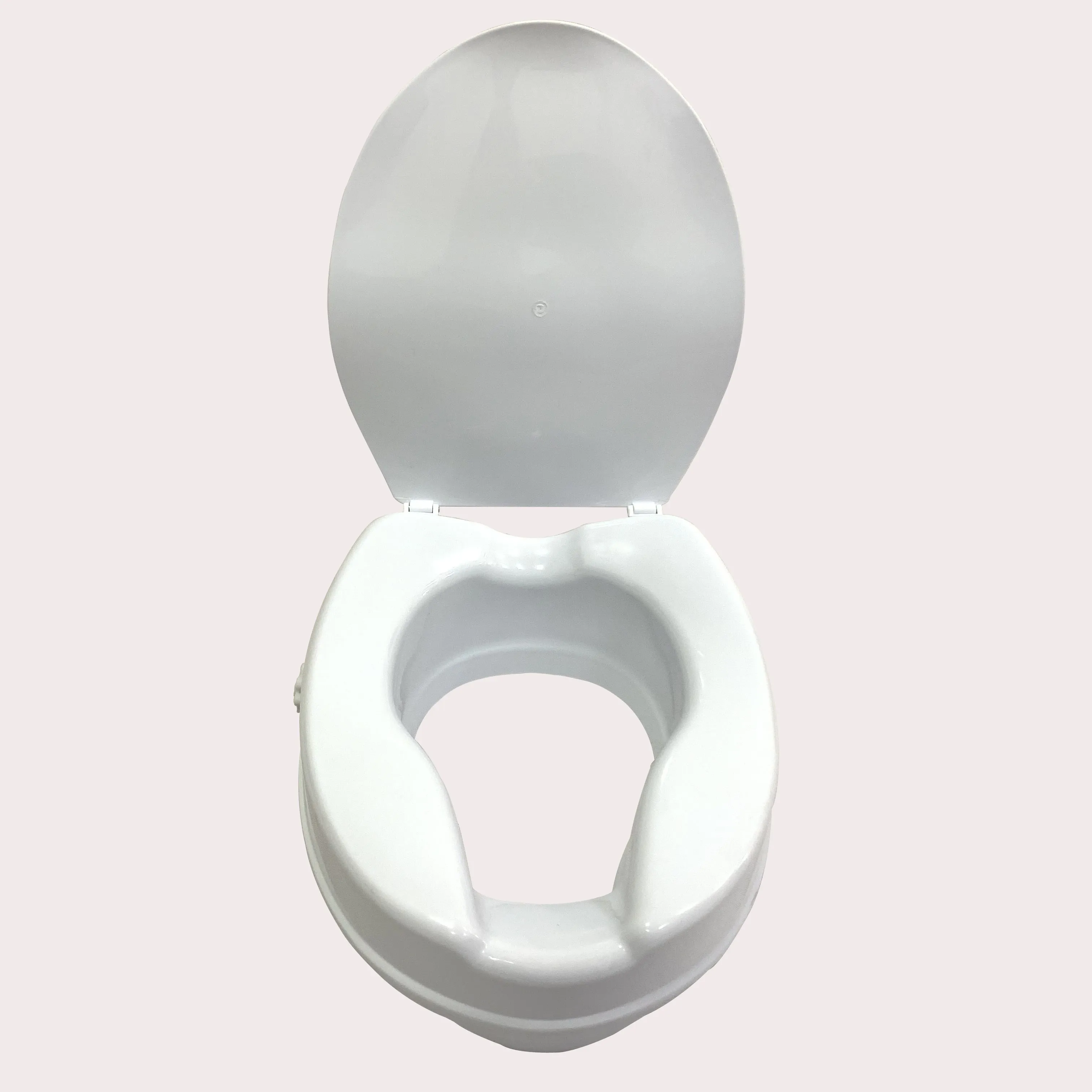 Assento do vaso sanitário elevado do plástico 4 polegadas com tampa branca para idosos