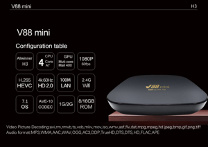 Mới V88 Mini allwinner H3 TV BOX ANDROID 2.4G/5G Wifi Set-Top Box Android 7.0 HD TV Box - Product Image 5
