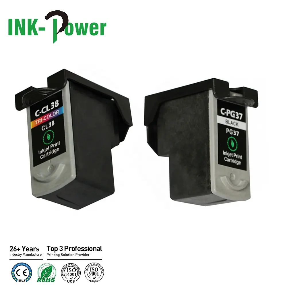 INK-POWER PG-37 CL-38 PG37 CL38 cartuccia d'inchiostro a getto d'inchiostro a colori rigenerata per stampante Canon Pixma IP 1800 IP1800