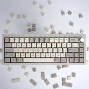 143 teclas Cherry Profile Retro programador gris y blanco Teclado mecánico teclas PBT sublimación - Product Image 2