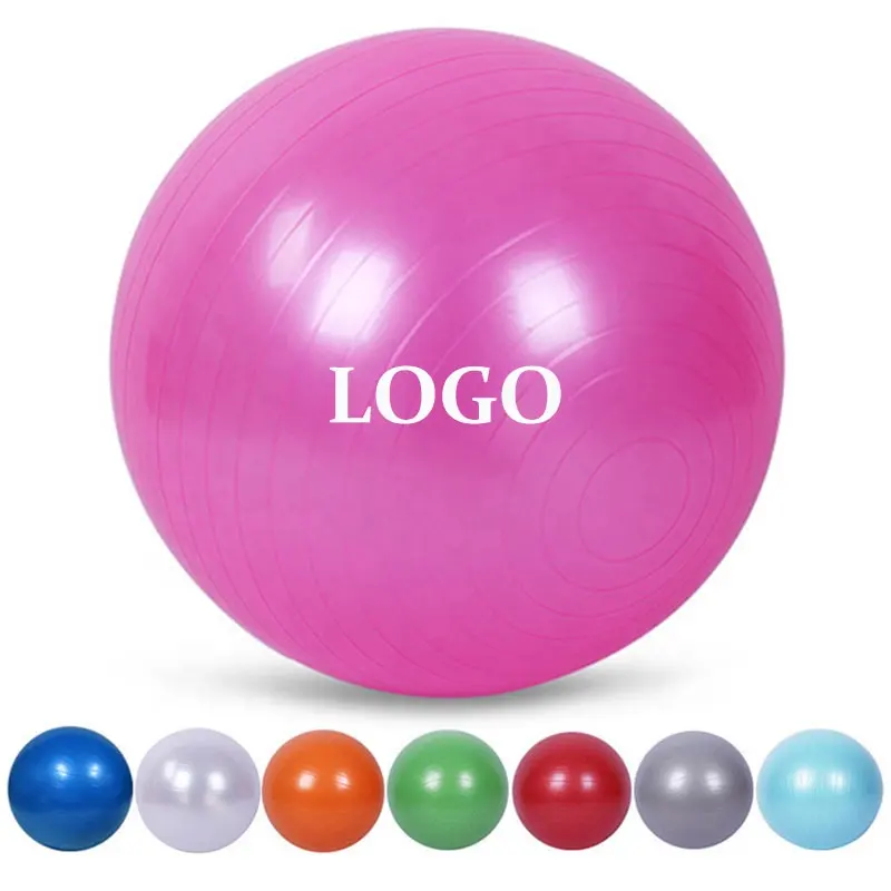 Bola de pvc preta personalizada de alta qualidade, 45cm 55cm 65cm 75cm 85cm 95cm, exercício ecológico, pilates, academia, fitness