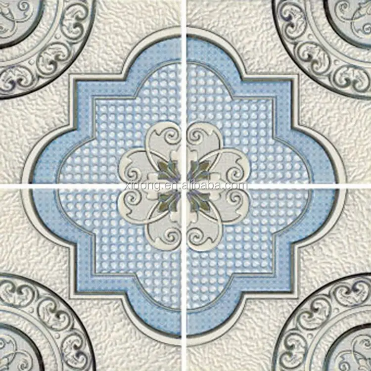 300x300 Cement Carpet Tile Flowery Matte Non-slip Rustic Decor Tiles Kitchen Bathroom Ceramic Wall And Floor Tiles