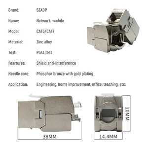 Zinc Alloy Cat6A CAT7 RJ45 Keystone <strong>Adapter</strong> LAN Cable <strong>Network</strong> Extension Inline Coupler Ethernet Communication Modules - Product Image 5