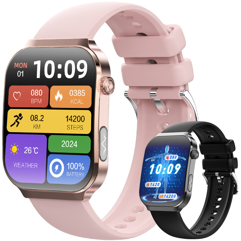 U21 smart watch foreign language edition-pink silicone