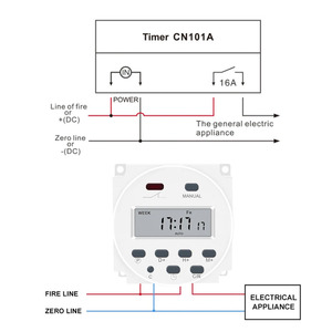 Timer settimanale digitale programmabile digitale 16A CN101A modulo interruttore Mini Timer elettrico