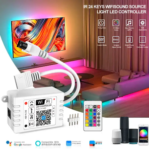 Инфракрасный 24-клавишный маленький белый корпус DC5-28V Wi-Fi контроллер, подключенный локально или дистанционно - Product Image 4