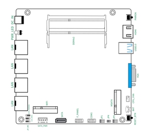 Precio barato Intel J4125 CPU 4LAN 2USB3.0 1 * VGN POE Suministro con sistema win 10 liunx Nano Computadora industrial integrada - Product Image 3
