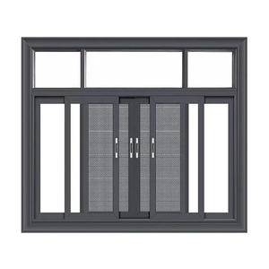 Factory Price Custom Wood Grain Color Aluminum Frame <strong>windows</strong> Brown Color Aluminium Triple Glass Ventilation Sliding <strong>Window</strong> - Product Image 2