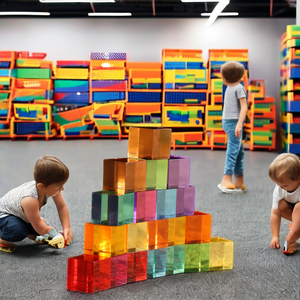 Rompecabezas apilable Arco Iris acrílico cubo personalizado rompecabezas sombra acrílico juego de bloques de construcción para niños pequeños - Product Image 5