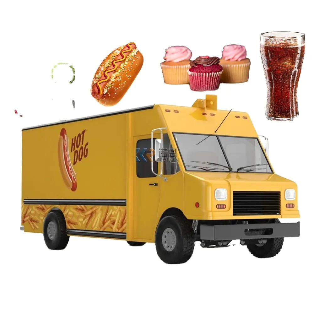 CE nokta VIN onaylı elektrikli gıda kamyonu özelleştirilmiş Catering Van pişirme ekipmanları ile mobil yiyecek arabası satılık avrupa
