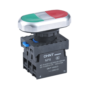 Chint NP8-S çift başlı düğme AC 110V ~ 220V 3A 6A endüstriyel kontrol devresi push button anahtarları - Product Image 1