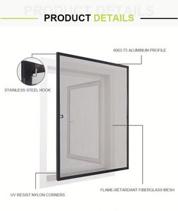 Pantalla de ventana al por mayor directa de fábrica profesional DIY Anti Mosquito Bug Insect a prueba de polvo marco fijo Fly Net para el hogar