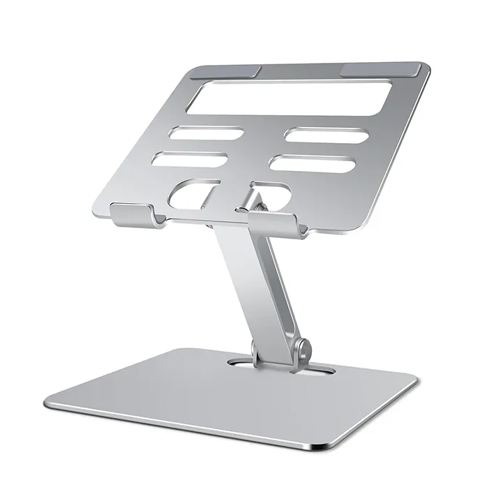 Support pliable en alliage d'aluminium pour tablette Support solide pour ordinateur portable pour bureau et bureau