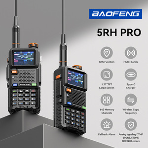 Baofeng UV-5RH Pro originale 10W ad alta potenza GPS Dual Band Ham Radio Walkie Talkie per squadre di sicurezza e costruzione