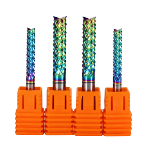 Factory Customized CNC Router Bit Set Spiral <strong>PCD</strong> End Mill <strong>Cutters</strong> DLC Rainbow Coating ODM/OEM Colorful Corn Milling <strong>Cutters</strong> - Product Image 3
