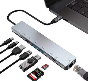 Tipo c a hdtv convertitore 10 in1 Multi-funzione per telefono cellulare console di gioco per computer 100 Megabit scheda di rete hub usbc - Product Image 4