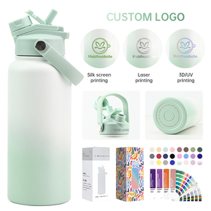 Biểu Tượng Tùy Chỉnh Tumbler 24 Oz 24 Oz 32Oz Bpa-Miễn Phí Du Lịch Thể Thao Đôi Tường Chân Không Cách Nhiệt Nước Bằng Thép Không Gỉ Chai Với Rơm - Product Image 4