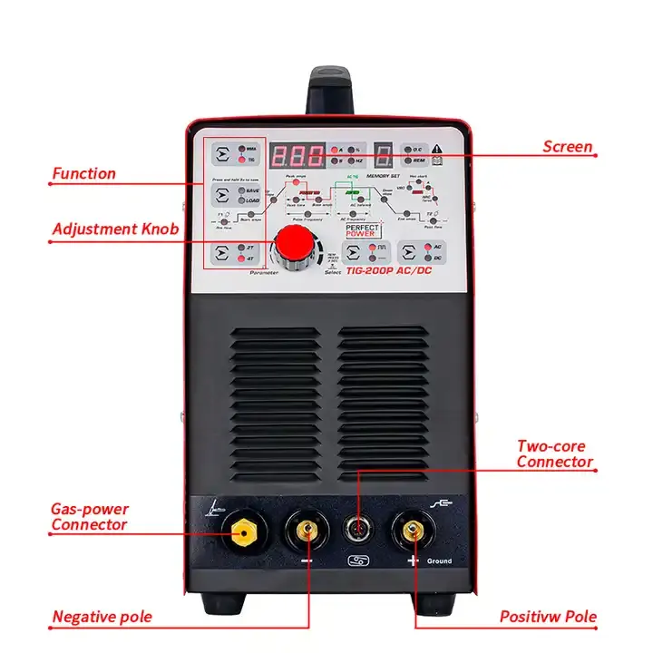 AC DC Tig máquina de solda com função limpa TIG-200P Igbt inversor pulso Tig soldador com soldadores MMA