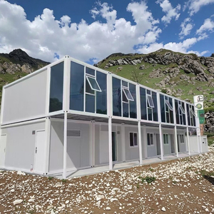 Construa rapidamente a casa pré-fabricada luxuosa moderna do recipiente de 20 pés equipada com os banheiros da mobília do escritório home para o uso exterior