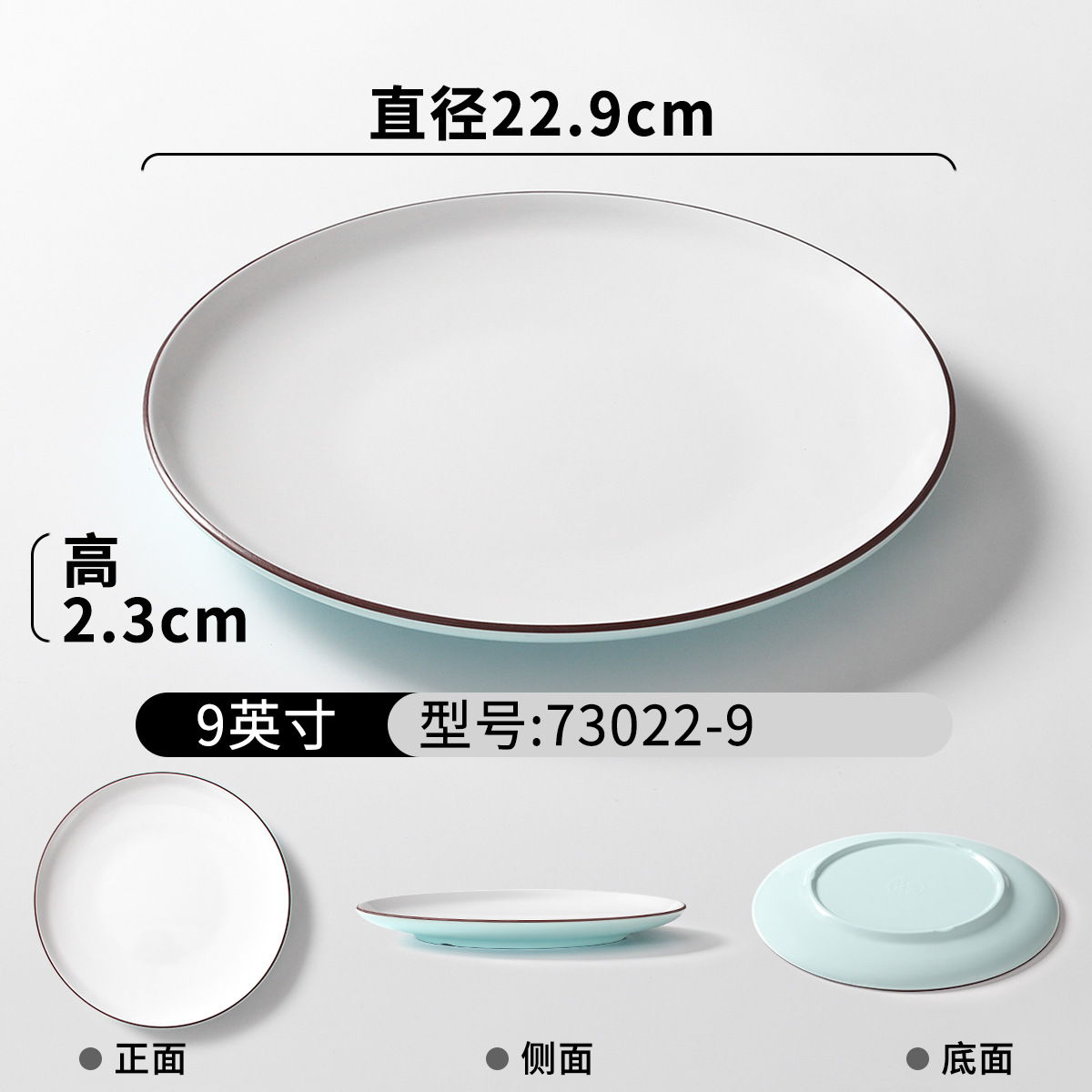 73022-9 Light Blue and White