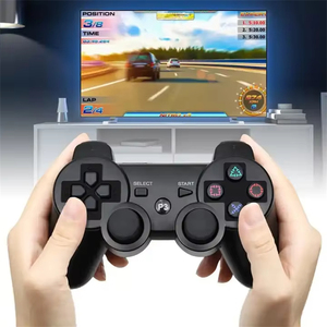 Controlador de juego inalámbrico PS3 con sensores de vibración del disparador del motor de vibración para consolas de PC y palos de control de juegos de computadora - Product Image 4