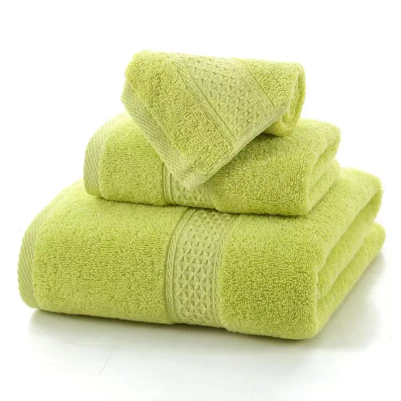 Cina Made all'ingrosso cotone 100% personalizzato 3 in 1 set di asciugamani da bagno in spugna regalo da bagno set per viso a mano e telo da bagno
